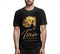 MAOZEEN Clevie Tina - The Tina Turner Musical Men Black Popular Tshirt