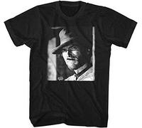 MAOZEEN Clint Eastwood Smoking Cigar Adult T Shirt Newest Men's Fashion Print T-Shirt Mens Short Sleeve Hot Top Tees Black