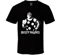 MAOZEEN Dusty Rhodes Legends of Wrestling Retro T Shirt Black