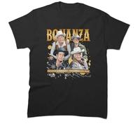 MAOZEEN TV Series Bonanza Tshirt Lorne Greene Pernell Roberts Dan Blocker Michael Landon Black