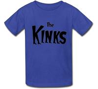 MAOZEEN Youth Cool 100% Cotton The Kinks T-Shirt Men's Blue