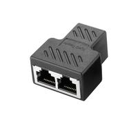 MAOZHOU Ethernet Splitter Adapter,1 to 2 RJ45 Y Splitter,CAT 5 / CAT 6 LAN Ethernet Cable Dual Socket Expansion Connectors for Two Devices Access Ethernet