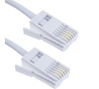MAOZHOU Telephone Line Cord,2m BT 431A Plug to BT 431A Male Plug Patch Lead,White Extension Telephone Cable Lead