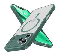 Maozis Magnetic Shockproof for BC Case,Compatible with Magsafe,[Non-Slip][16FT Military Protection] Protective Anti-Scratch Anti-Yellow Translucent Matte Phone Case for BC,Pine Green