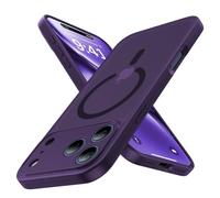 Maozis Magnetic Shockproof for DEF Case,Upgraded[Camera Protection][Compatible with Magsafe][Non-Slip][Mil-Grade Protection] Translucent Matte Phone Case for DEF,Deep Purple
