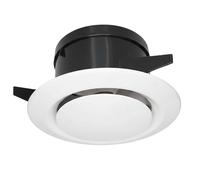 Map 4" (100mm) Adjustable Round Ceiling Vent, Air Diffuser Exhaust Fan Vent with Fixing Wing, Works with Inline Extractor Fans, for Bathroom Office Kitchen Ventilation - White