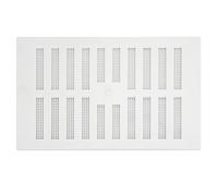 Map Adjustable Air Vent with Flyscreen Cover, 9" x 6" Ventilation Cover | White 229mm x 152mm Vent for Double Brickwork, Hit & Miss Opening