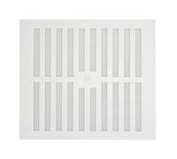 Map Adjustable Air Vent with Flyscreen Cover, for Openings 9" x 9" | 229mm x 229mm Cover with Hit & Miss Triple Brick Ventilation Cover, White