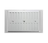 Map Aluminium Adjustable Air Vent for Openings 9" x 6" (229mm x 152mm), Double Brick Hit & Miss Ventilation Metal Cover, Silver
