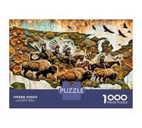 Map Animal World 1000 Pieces Premium Jigsaw Puzzle Wildlife Geography Mural Classic Jigsaw Puzzle Thick Cardboard Impossible Hard Challenging Decompression Wall Decor Relaxation Creativity 70x50cm/100