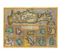 MAP ANTIQUE ORTELIUS CRETE GREEK ISLANDS X S FINE ART PRINT ART POSTER A4 / A3