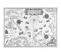 Map Barents 1598 North Pole Sea Monsters Unframed Wall Art Print Poster Home Decor Premium