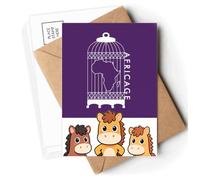 Map Cage Continent Africa Postcards Envelopes Cards Mailing Year Horse