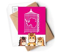 Map Cage Continent Antarctica Postcards Envelopes Cards Mailing Year Horse