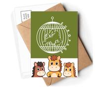 map cage continent eu Postcards Envelopes Cards Mailing Year Horse