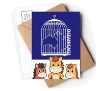 Map Cage Continent Oceania Postcards Envelopes Cards Mailing Year Horse