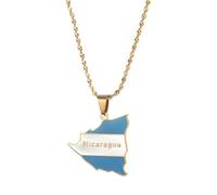 Map Flag Pendant Necklaces for Charm Maps Fashion Stainless Steel Pendant Necklace for Men and Women Jewelry Patriotic Gift (Model 1)