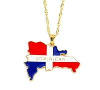 Map Flag Pendant Necklaces for Charm Maps Fashion Stainless Steel Pendant Necklace for Men and Women Jewelry Patriotic Gift (Model 6)