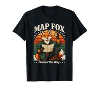 Map Fox Knows The Way Hiking T-Shirt