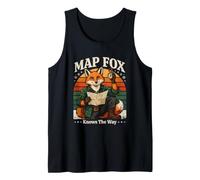 Map Fox Knows The Way Hiking Tank Top
