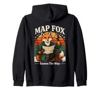 Map Fox Knows The Way Hiking Zip Hoodie