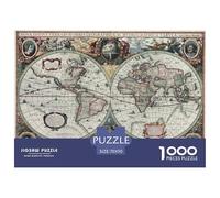 Map Jigsaw Puzzles Puzzle for Adults Kids. 1000 Piece Atlas Whimsical Challenge Toy Educational Games Home Decoration for Educational Games Gifts 70x50cm/1000pcs