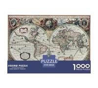 Map Jigsaw Puzzles Puzzles for Adults Kids. 1000 Piece Atlas Whimsical Challenge Toy Educational Game Home Decoration for Educational Games Gifts 38x26cm/1000pcs