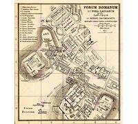Map Kiepert 1903 Forum Rome Ancient Large Replica Poster Print