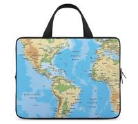 Map Laptop Bags Ultra-Thin, Lightweight & Waterproof 12inch Laptop Sleeve, Durable Neoprene Material, Portable Protective Computer Bag with Hand Strap