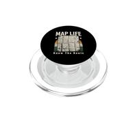 Map Life Know The Route Retro Hiking PopSockets PopGrip for MagSafe