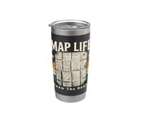 Map Life Know The Route Retro Hiking Stainless Steel Insulated Tumbler
