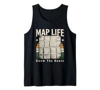 Map Life Know The Route Retro Hiking Tank Top
