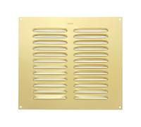 Map Metal Air Vent Cover, Suitable for Venting Gas Appliances Ventilation Internal External Wall, for Openings 9 x 9" (229 x 229mm), Gold
