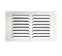 Map Metal Louvre Air Vent Cover, for Openings 9 x 6" (229 x 152mm), Suitable for Venting Gas Appliances Ventilation Internal External Wall, Silver