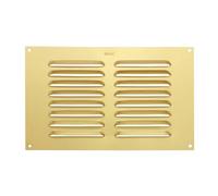 Map Metal Air Vent Cover, Suitable for Venting Gas Appliances Ventilation Internal External Wall, for Openings 9 x 6" (229 x 152mm), Gold