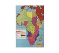 Map of Colonial Africa Canvas Poster Bedroom Decor Landscape Office Room Decor Gift 24x36inch(60x90cm)