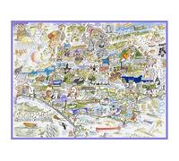Map Of Dorset Tim Bulmer 1000 Piece Jigsaw Puzzle KDMD Beige 1000 Pieces