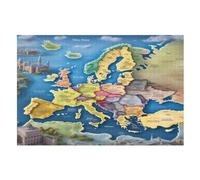 Map of Europe 1000 Piece Jigsaw Puzzle- Brain Teaser Game for Adults & Children - Educational Activities Wooden Jigsaws （75×50cm）