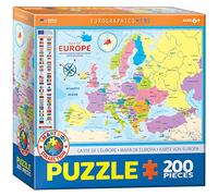 Map of Europe 200-Piece Puzzle