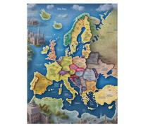 Map of Europe Puzzles 500 Pieces Wooden Jigsaw Puzzle for Adults Brain Exercise Challenge Game Gift for Kids Children Jigsaws 55×41cm
