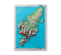 Map of Harris and Lewis 3D Relief Edition, Outer Hebrides | Old Antique Map of Isle of Harris | Old Map Wall Print | Poster Wall Art (200gsm Silk, 32 x 24in)