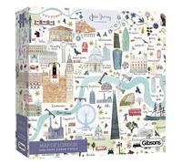 Map of London 1000 Piece Jigsaw Puzzle London Landmarks Puzzle Sustainable