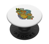 Map of Persian Empire Design, Ancient Persian Art PopSockets Adhesive PopGrip