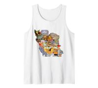 Map of Persian empire, Iran Map Tank Top