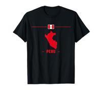 Map of Peru isolated with flag and name of the country T-Shirt