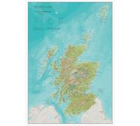 Map Of Scotland - Detailed Cartography - Laminated - 42cm (w) x 59cm (h)