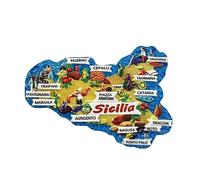 Map of Sicily Italy Refrigerator Magnet 3D Travel Souvenir Fridge Decoration Magnetic Sticker Craft Collection