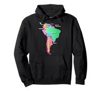 Map of South America T-Shirt Brazil Argentina Pullover Hoodie