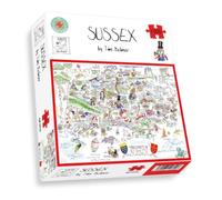 Map of Sussex Jigsaw 1000 Piece Puzzle