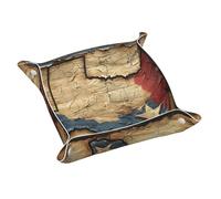 Map of Texas Leather Tray Organizer - Waterproof Valet Tray for Men, Empty Your Pockets Daddy Tray